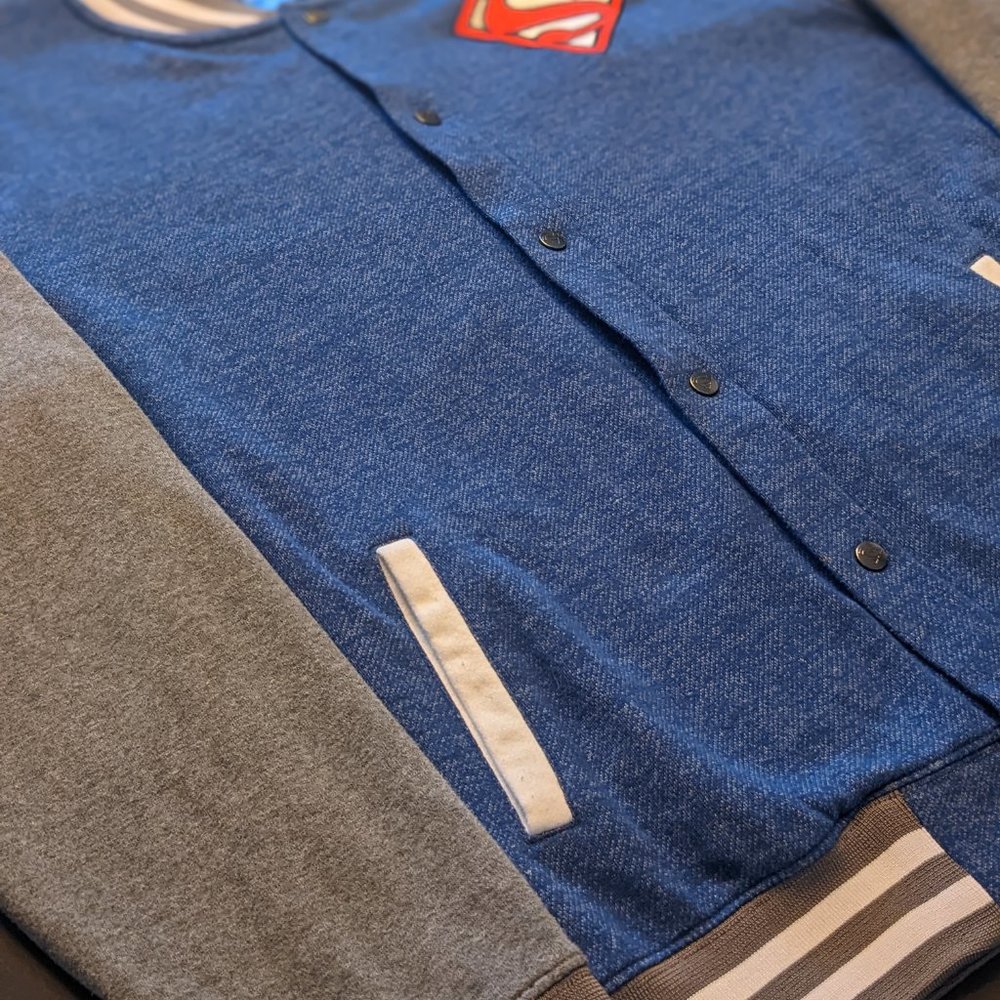 Superman Varsity Button-Up Jacket - image 4